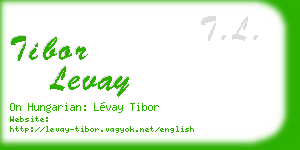 tibor levay business card