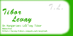 tibor levay business card